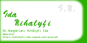 ida mihalyfi business card