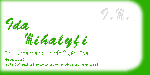 ida mihalyfi business card